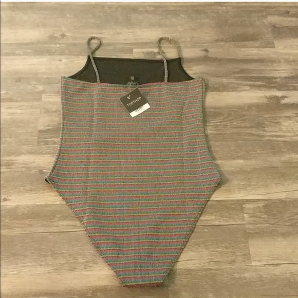 Topshop Rainbow glitter bodysuit - Picture 7 of 8